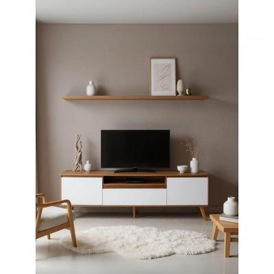 Rack para TV 180CM MDF Freijó com Prateleira Amadeirado On Móveis