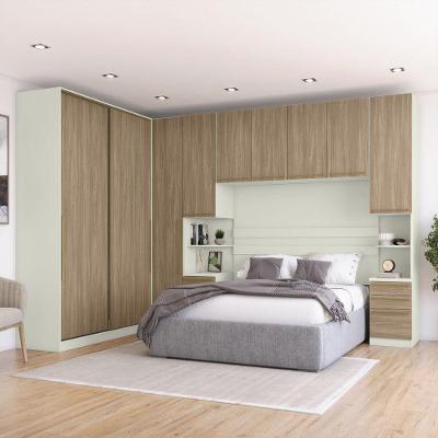 Quarto Modulado Bellagio 9 Portas 9 Gavetas MDP Bege Casa 812