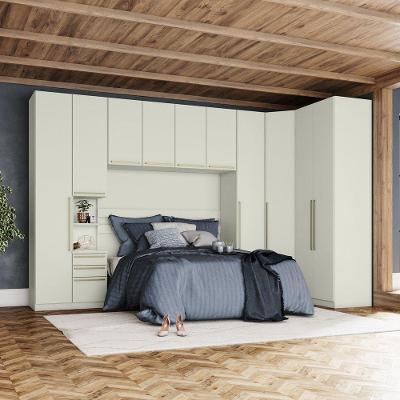 Quarto Modulado Bellagio 10 Portas 3 Gavetas MDP Bege Casa 812
