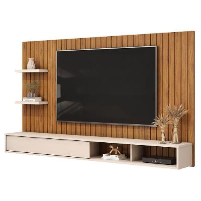 Painel para TV Friz 179CM MDF-MDP com Nicho e Porta Deslizante Off White DJ Móveis