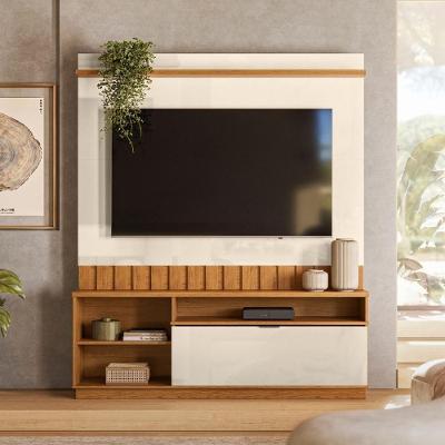 Painel Home Diamantina 75" 150CM MDF-MDP Canela Off White Casah