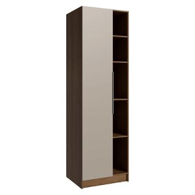 Módulo Guarda Roupas Modulado Neo 1 Porta de Bater 5 Nichos MDP Bege Madesa 65CM