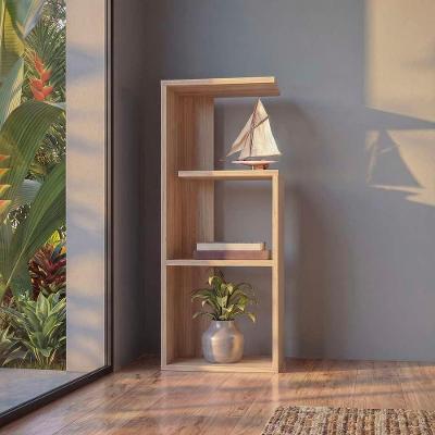 Mesinha Lateral Linz Retangular MDF MDP 33CM Café Mercado das Prateleiras