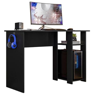 Mesa Gamer Retangular Neko Moderno sem Gavetas 108CM Preto Fosco Peternella Móveis