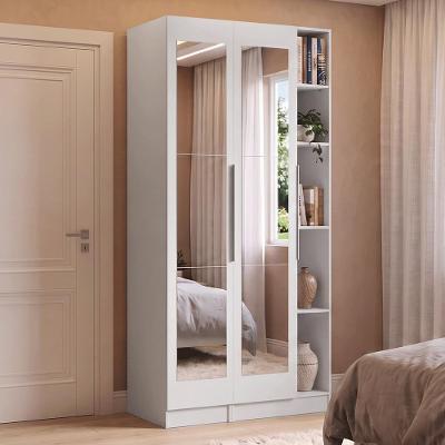 Guarda Roupa Modulado Neo 2 Portas de Bater com Espelhos MDP Branco Madesa 105CM