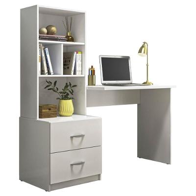 Escrivaninha Kelly Moderno 2 Gavetas MDF-MDP 138CM Branco Peternella Móveis