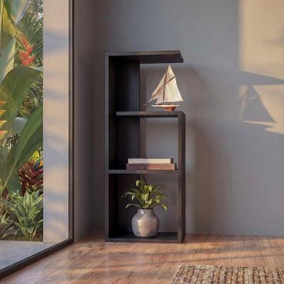Mesinha Lateral Linz Quadrada MDF Madeira 33CM Preto Mercado das Prateleiras