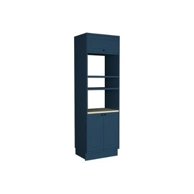 Paneleiro Cozinha Évora PH 3127 3 Portas 1 Prateleira MDF 70CM Azul e Cinza Argila