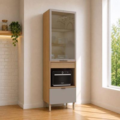Paneleiro Vitra 2 Portas 2 Gavetas MDP-MDF 70CM Marrom Luciane Móveis