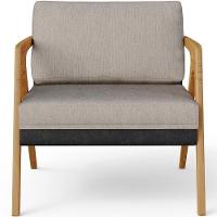 Kit 02 Poltronas L02 Couríssimo Preto Linho Bege