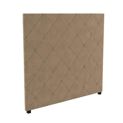 Cabeceira Casal CAB012 Fixação na Parede Estrutura MDP Veludo Bege 138CM Kappesberg