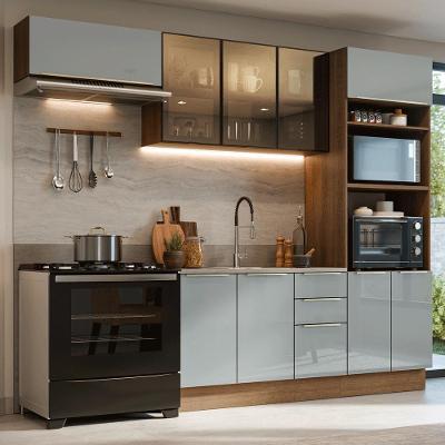 Cozinha Completa Lux 9 Portas 3 Gavetas MDP 270CM Madesa