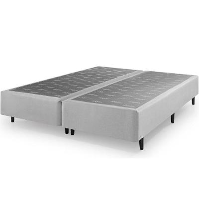 Base para Cama Box Queen Barcelona Madeira Antiderrapante Cinza Ecoflex