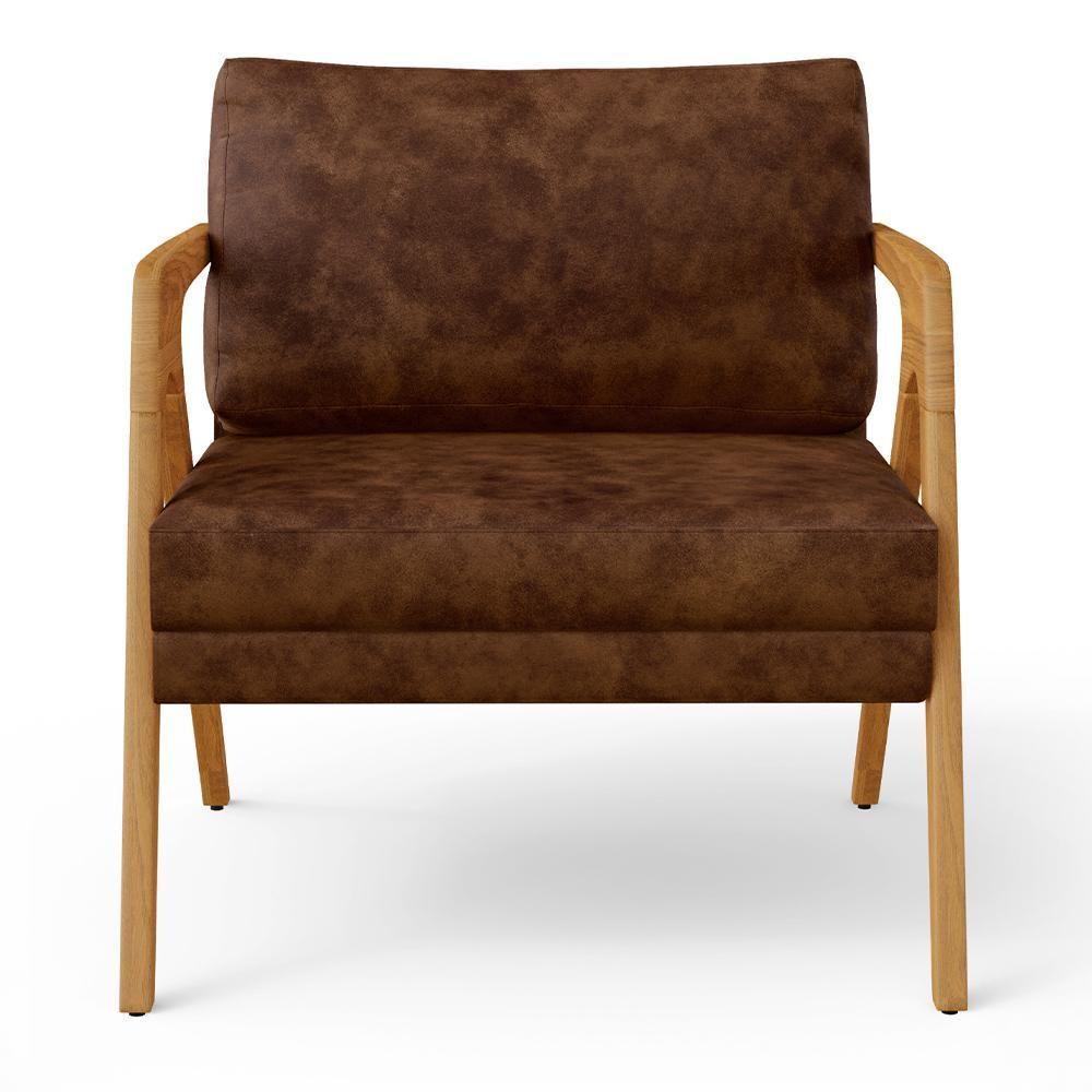 Kit 02 Poltronas Pietra Estrutura Madeira L02 Marrom - 11