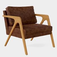 Kit 02 Poltronas Pietra Estrutura Madeira L02 Marrom - 10