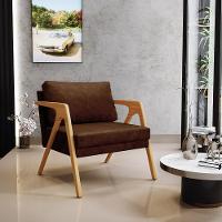 Kit 02 Poltronas Pietra Estrutura Madeira L02 Marrom - 12