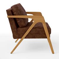 Kit 02 Poltronas Pietra Estrutura Madeira L02 Marrom - 16