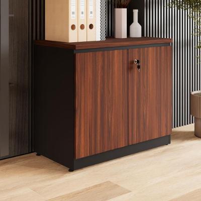 Armário Baixo para Escritório e Home Office Travamento com Chave 2 Portas 1 Prateleira MDP 80CM
