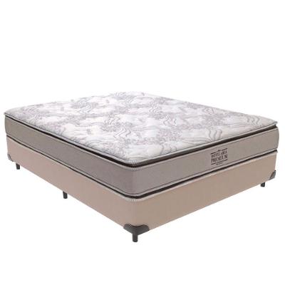 Cama Box Casal Four Season Pillow Top Molas Ensacadas Bege Vtech