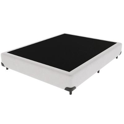 Cama Box Casal Viúvo Cama Box Madeira Base Inteiriça Branco Vtech