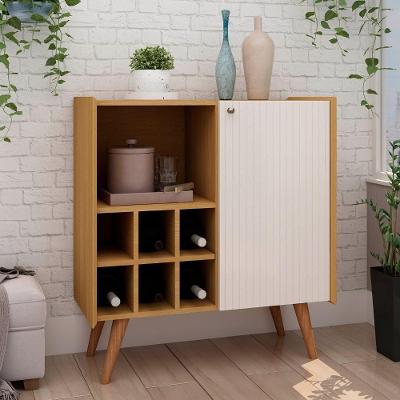 Buffet com Adega Buffet com Adega 1 Portas MDF 80CM Cinamomo com White Laca