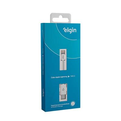 Cabo Lightning X Tipo C 1M Compatível com Ios Branco Elgin para Carregamento Rápido