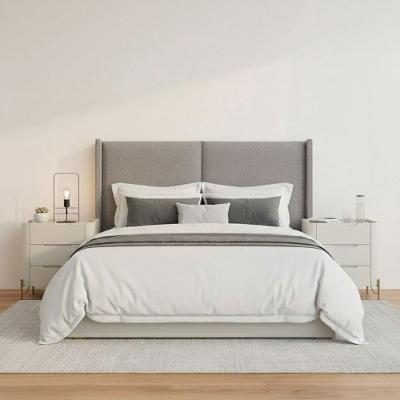 Cabeceira Queen Estofada 176CM Fixação na Parede 100% MDF Linho Moderno Cinza Casa Lar Shop