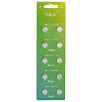 Bateria Alcalina LR41 10 Unidades Prata Elgin