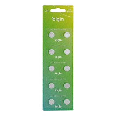 Bateria Alcalina LR54 Cartela com 10 Unidades para Controles Relogios Brinquedos Elgin