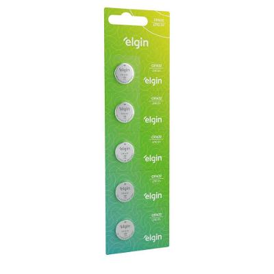 Bateria de Lítio Tipo Botão CR1632 3V Longa Duração Cartela com 5 Unidades Elgin
