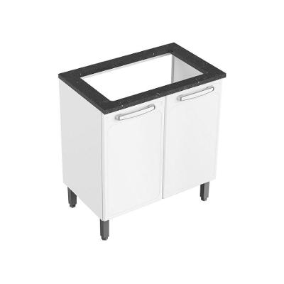 Balcão de Cozinha para Cooktop Evidence 2 Portas Aço 80CM Branco Bertolini