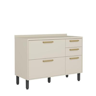 Balcão de Cozinha com Tampo Bossa Nova 8154 3 Portas 2 Gavetas Amadeirado Bertolini
