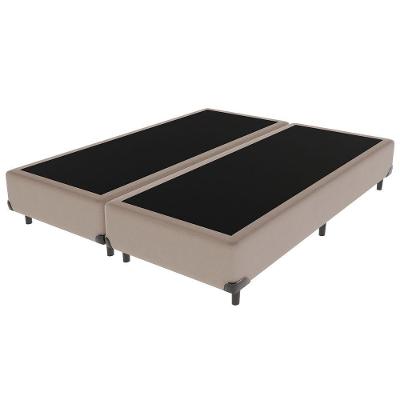 Cama Box Queen Inteiriça Estrutura Madeira Bege Vtech 158CM 198CM