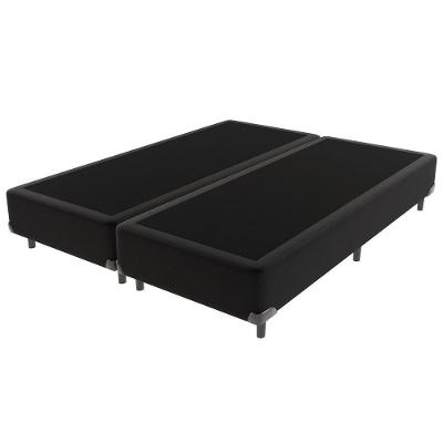 Cama Box Queen Estrutura em Madeira Base Inteiriça Preto Vtech