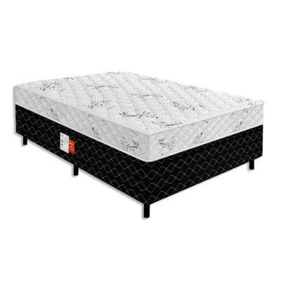 Cama Box Conjugada Casal Viuvo Ultra Confort Molas Ensacadas Preto Vtech