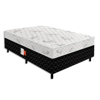 Cama Box Conjugada Casal Ultra Confort Molas Ensacadas Preto V-Store