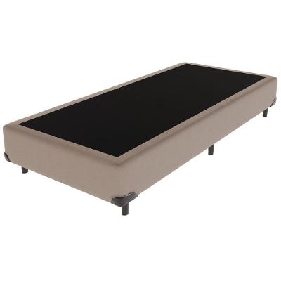 Cama Box Solteiro Solteirão Cama Box Estrutura Madeira Bege Vtech
