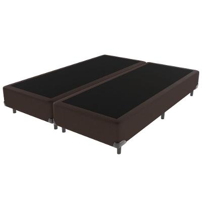 Cama Box Queen Cama Box Base Reforçada Estrutura Madeira Marrom Vtech