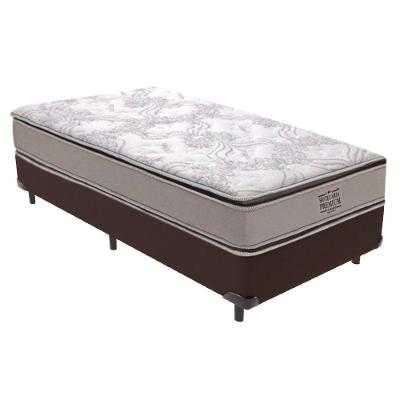 Cama Box com Colchão Solteirão Four Season Pillow Top Molas Ensacadas Marrom Vtech