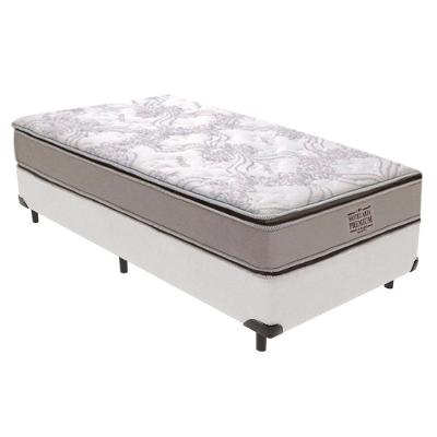 Cama Box com Colchão Solteiro Four Season Molas Ensacadas Branco Vtech