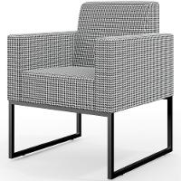 Kit 03 Poltronas Sala Base Fixa Metal Helô L02 Pied Poule - 12