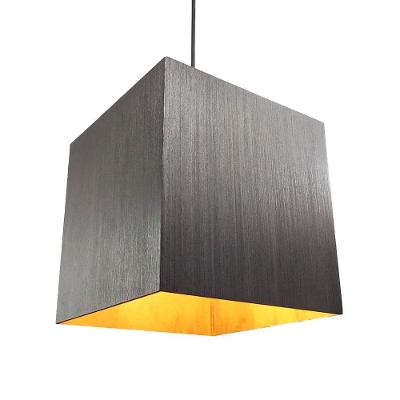 Luminária de Teto Pendente Mdf Madeira Rústica Ébano Marrom Bivolt