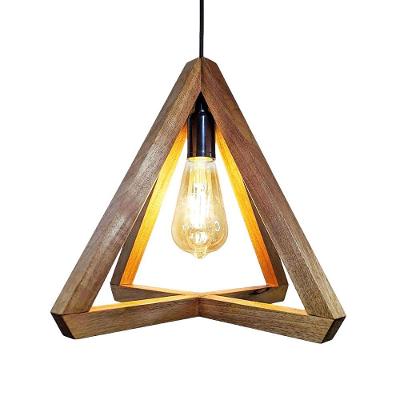 Luminária de Teto Pendente Madeira Maciça Rústica Retrô Moderna Bivolt Jequitibá E27