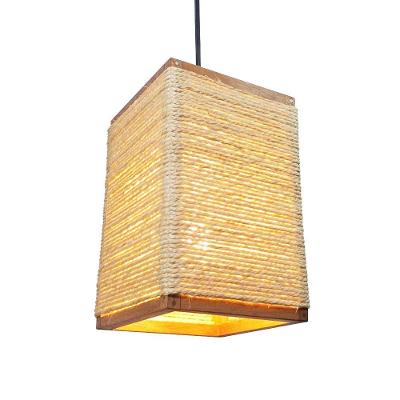 Luminária Pendente de Teto Lustre Rústico Sisal Palha Bivolt