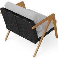 Kit 03 Poltronas Pietra L02 Couríssimo Preto Linho Cinza - 2