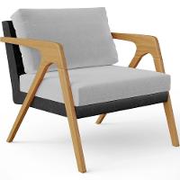 Kit 03 Poltronas Pietra L02 Couríssimo Preto Linho Cinza - 7