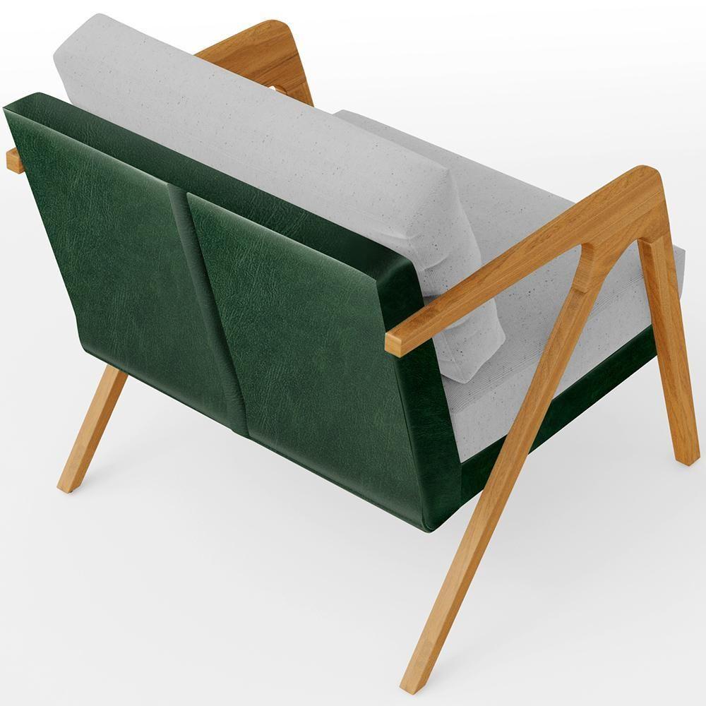 Kit 03 Poltronas Pietra L02 Facto Verde Musgo Linho Cinza - 2