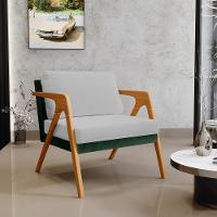 Kit 03 Poltronas Pietra L02 Facto Verde Musgo Linho Cinza - 8