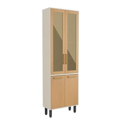 Cristaleira Bossa Nova 4 Portas MDP 70CM Nogal Marrom Bertolini