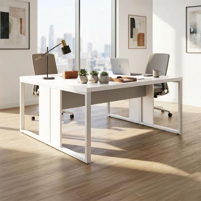 Plataforma para Escritório 1,70m X 0,70m para 2 Pessoas MDP 170CM Branco F5 Office